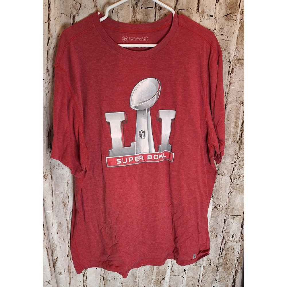 LI (51st) 2017 Super Bowl Red Men's XX-Large 47Forward Atlanta Falcons T-shirt